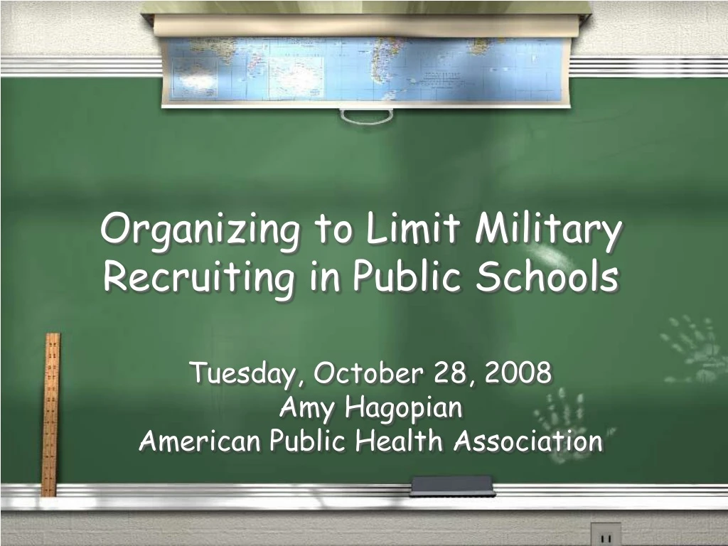 organizing to limit military recruiting in public schools
