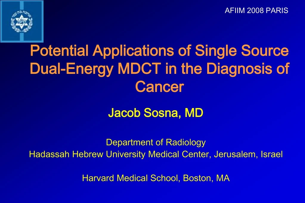 potential applications of single source dual energy mdct in the diagnosis of cancer