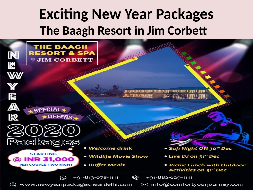 exciting new year packages the baagh resort
