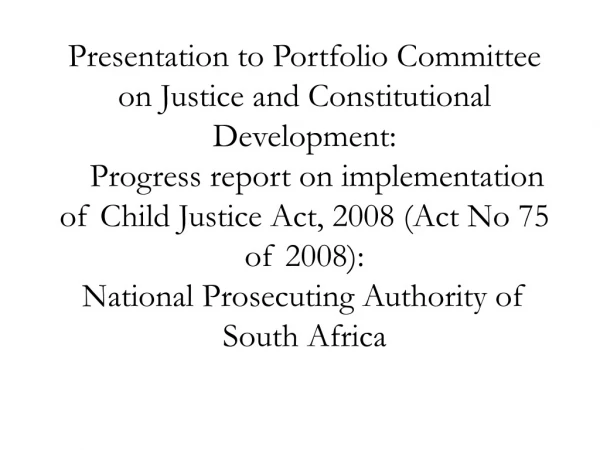 Child Justice Act
