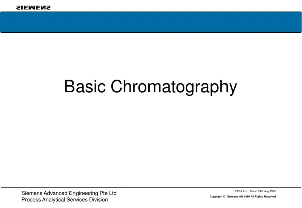 Basic Chromatography