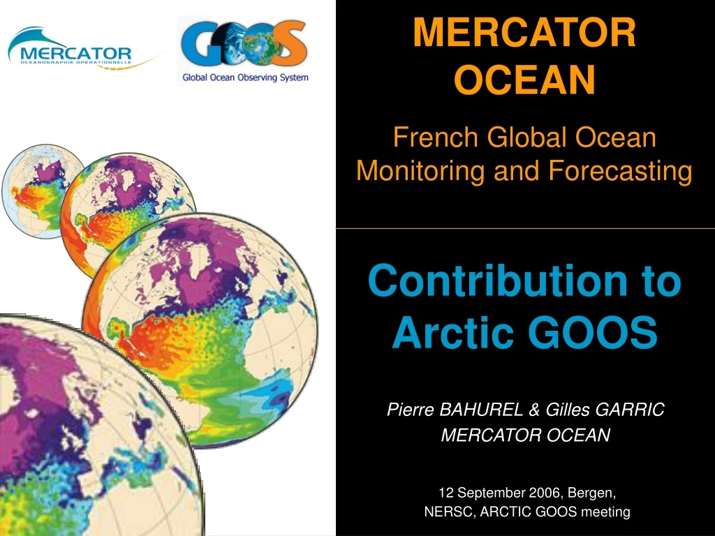 pierre bahurel gilles garric mercator ocean