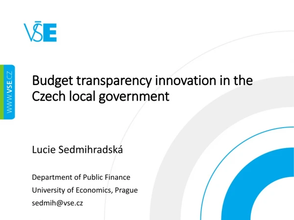 Budget transparency innovation in the Czech local government