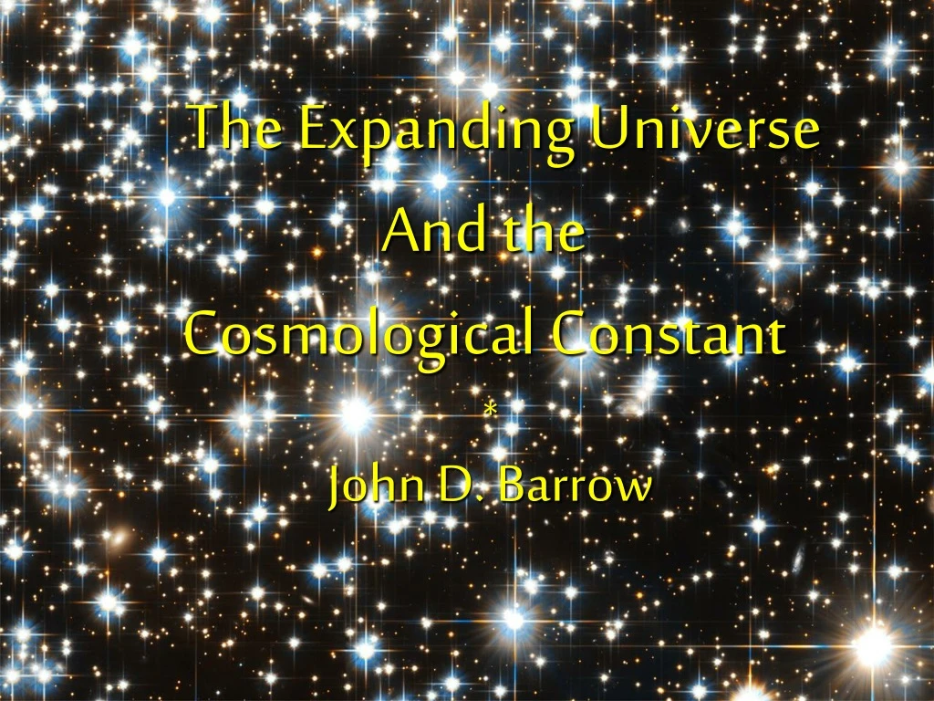 the expanding universe and the cosmological