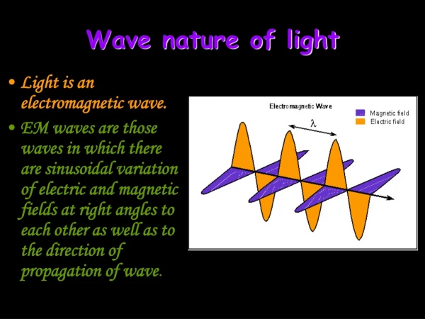 Wave nature of light