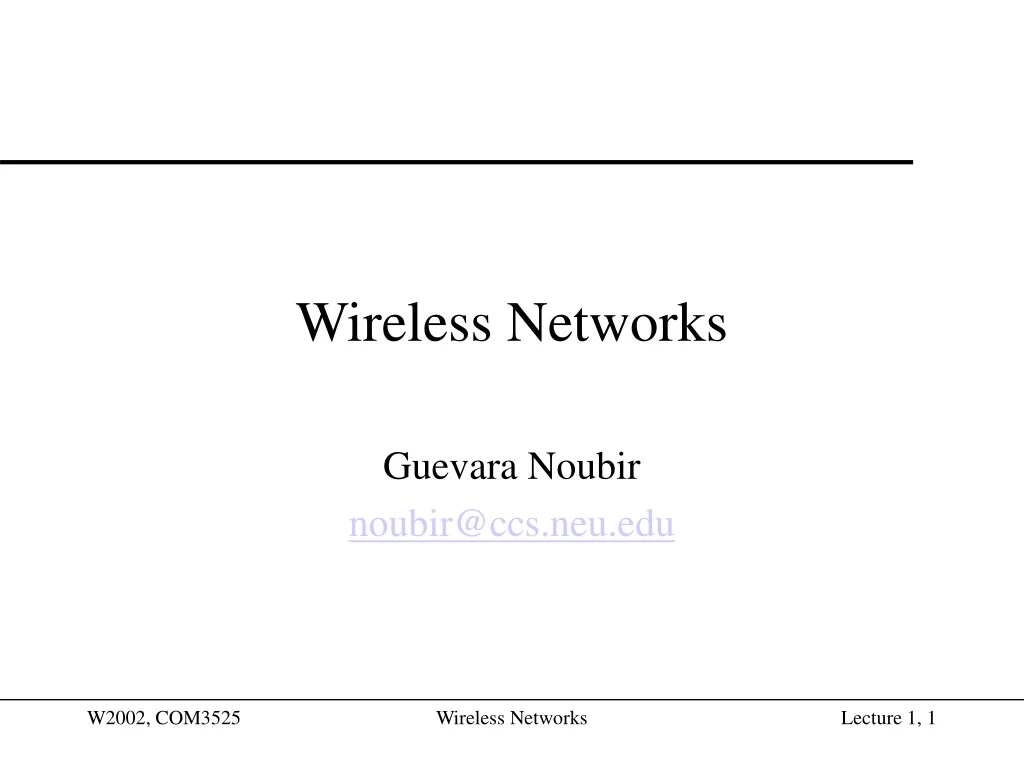 wireless networks