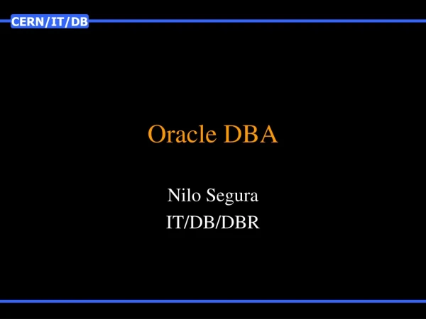 Oracle DBA