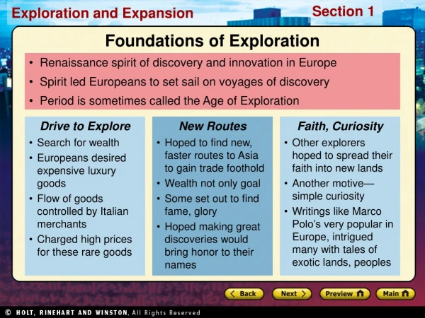 Renaissance spirit of discovery and innovation in Europe