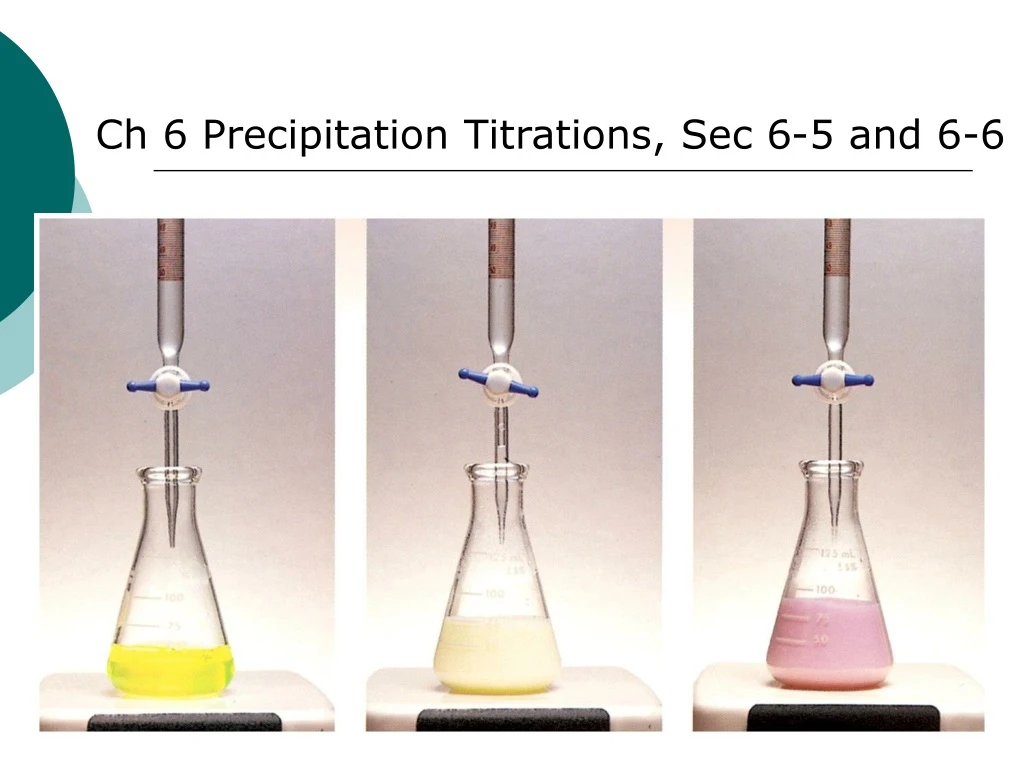 ch 6 precipitation titrations sec 6 5 and 6 6
