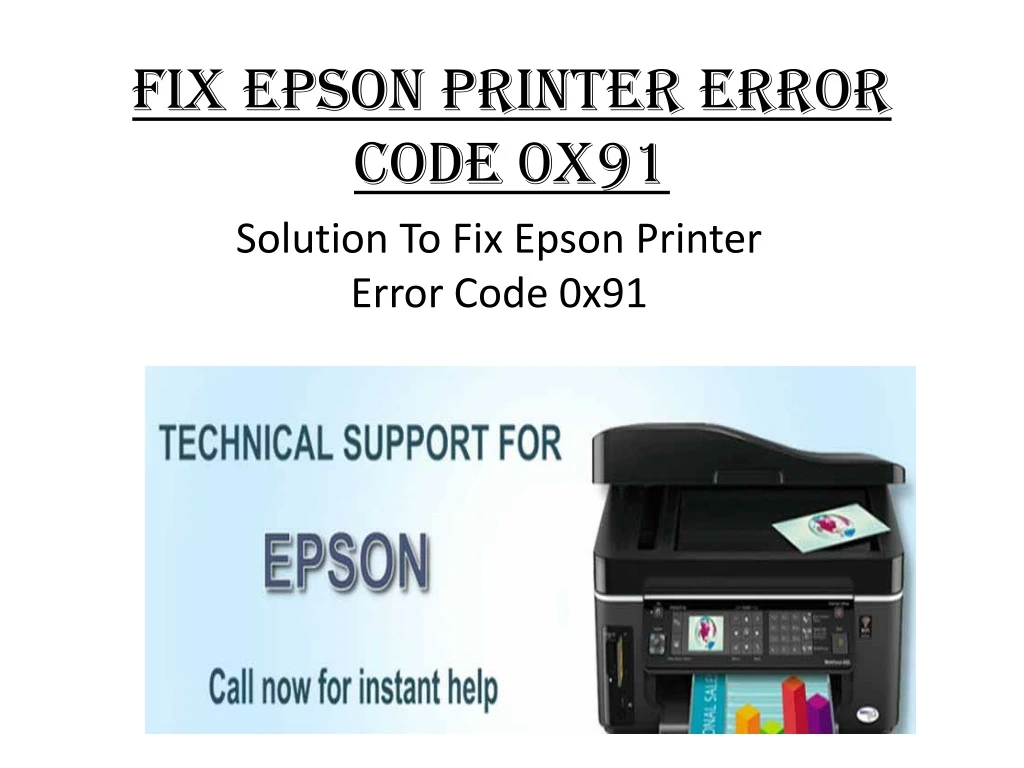 fix epson printer error code 0x91