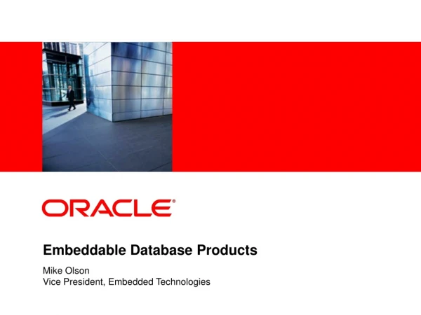 Embeddable Database Products