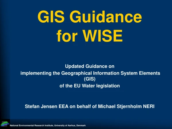 GIS Guidance for WISE