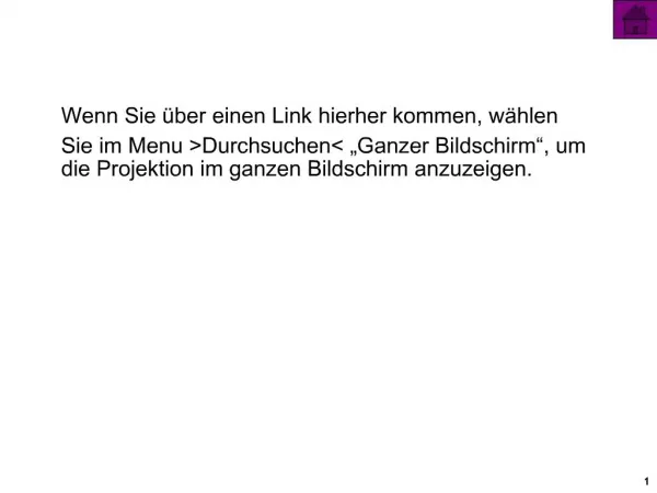 Wenn Sie ber einen Link hierher kommen, w hlen Sie im Menu Durchsuchen Ganzer Bildschirm , um die Projektion im ganzen