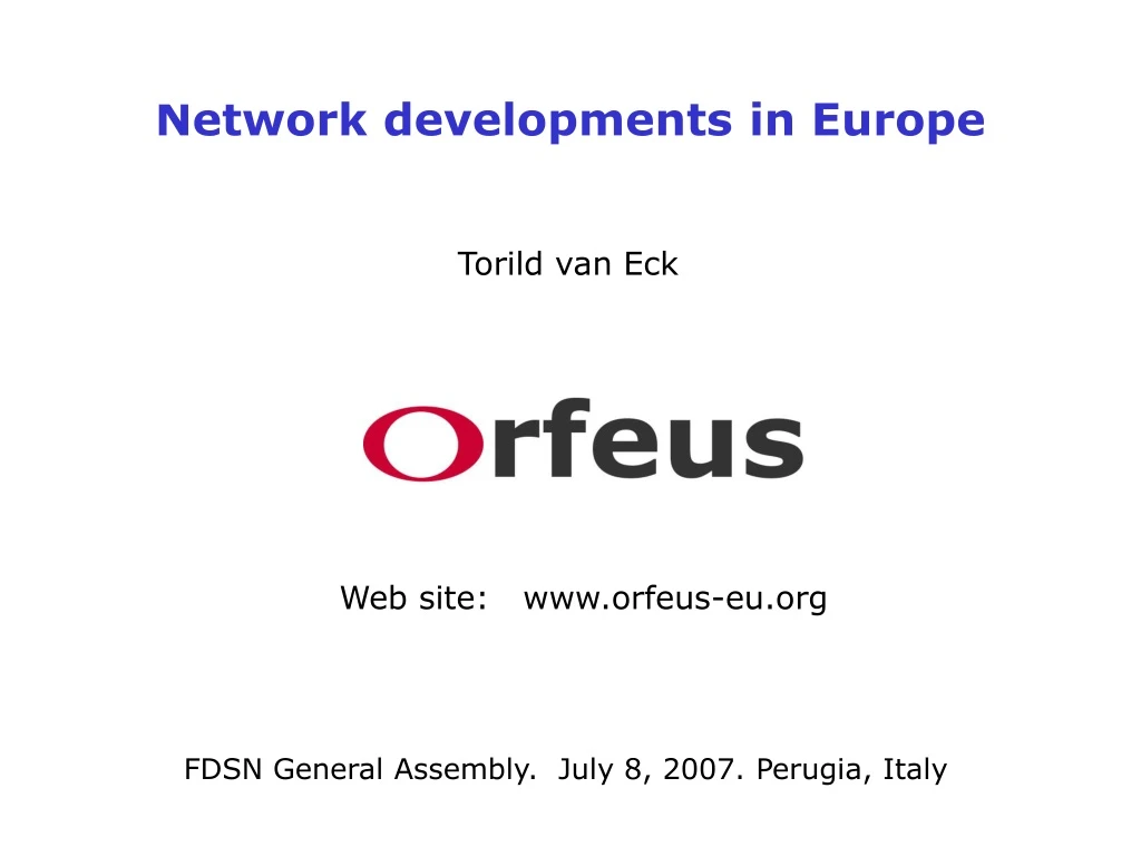 network developments in europe