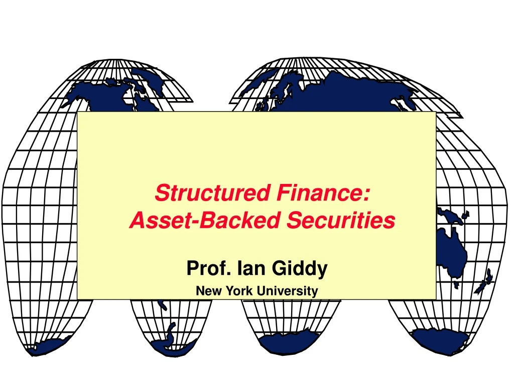 structured finance asset backed securities