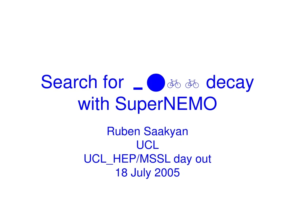 search for 0nbb decay with supernemo