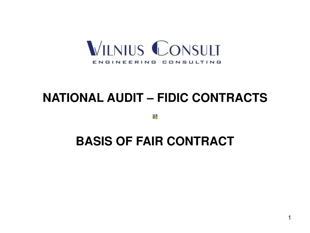 national audit fidic contracts
