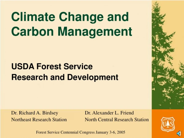 Climate Change and Carbon Management