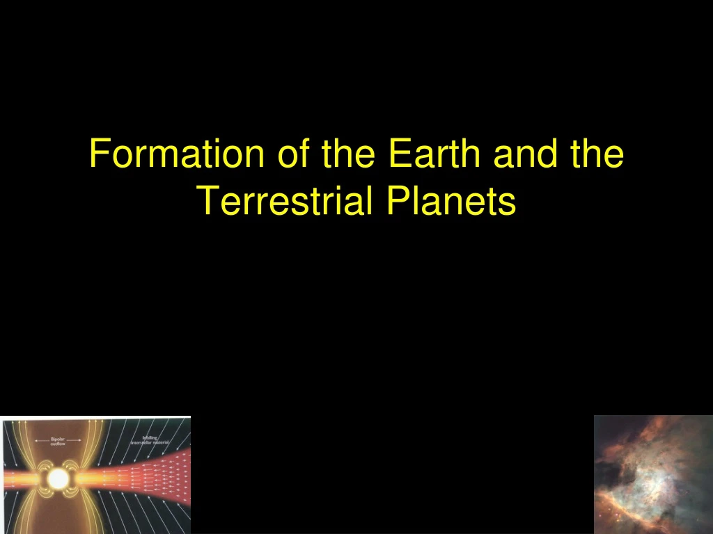 formation of the earth and the terrestrial planets