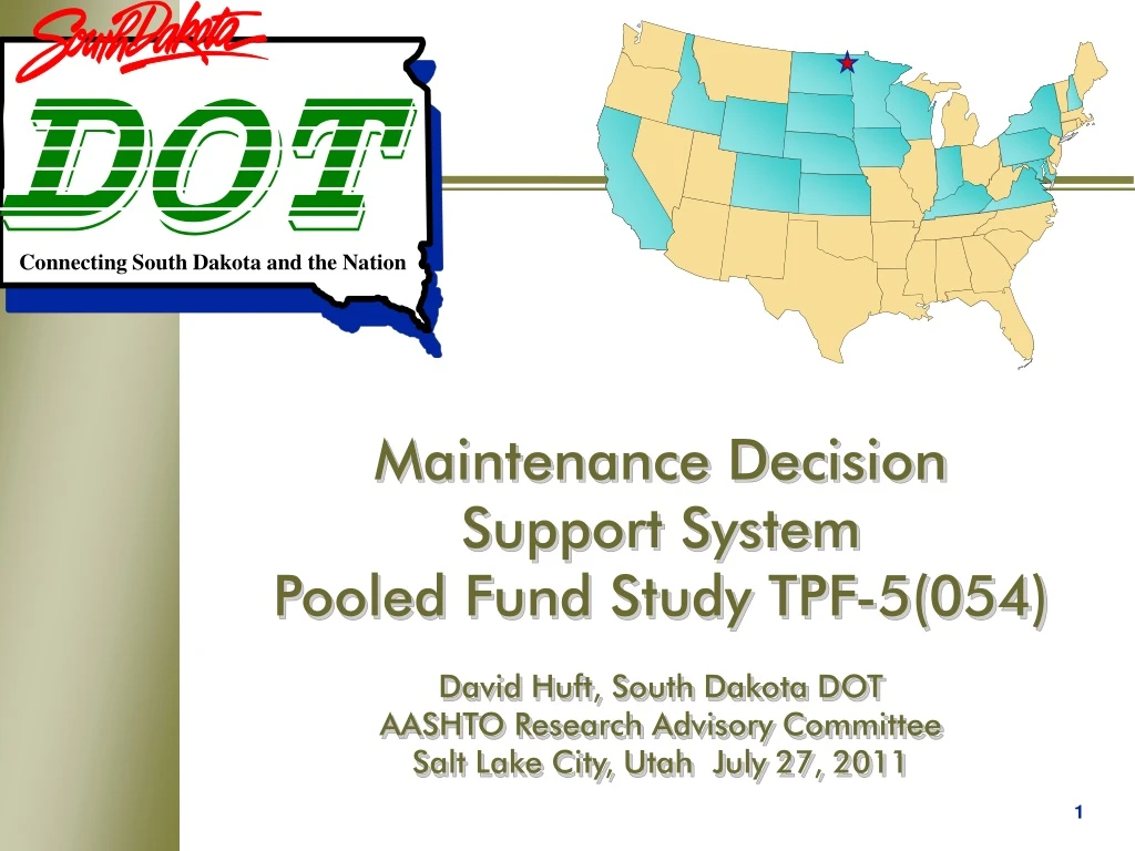 maintenance decision support system pooled fund
