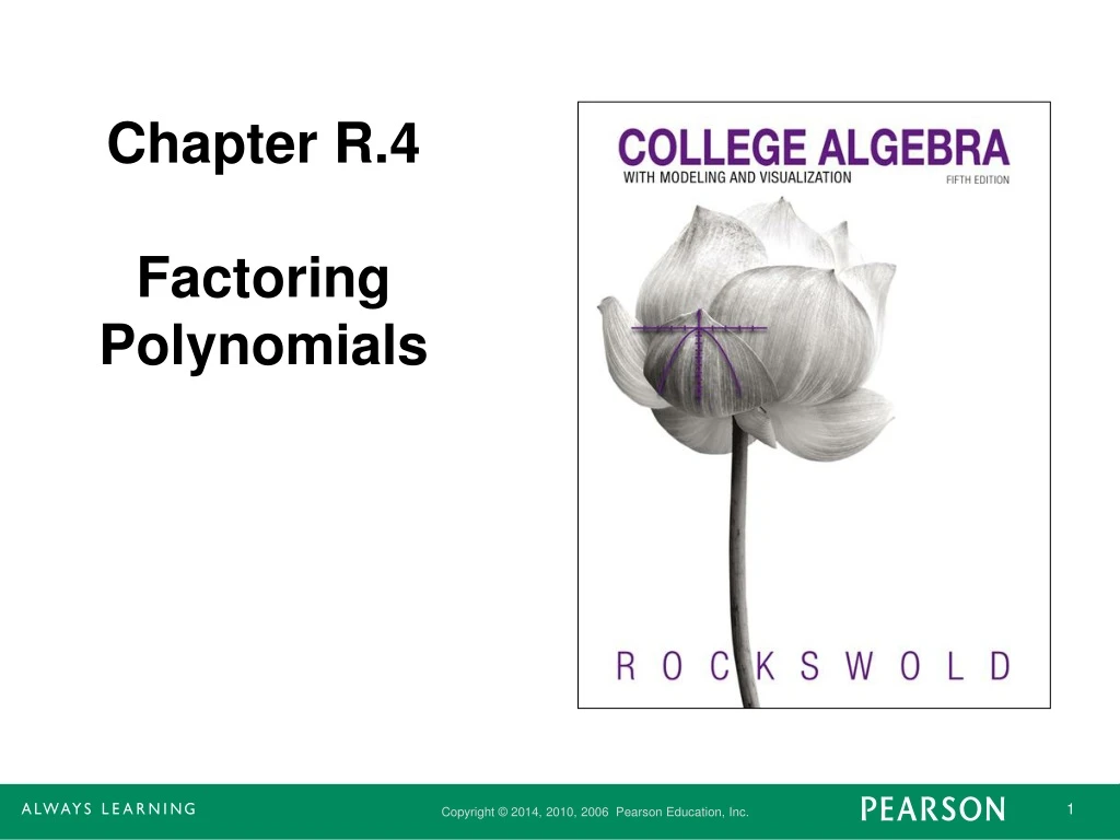 chapter r 4 factoring polynomials