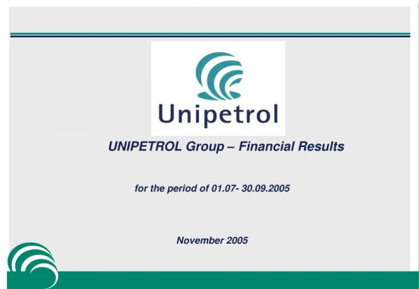 UNIPETROL Group – Financial Results