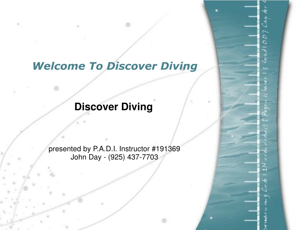 welcome to discover diving