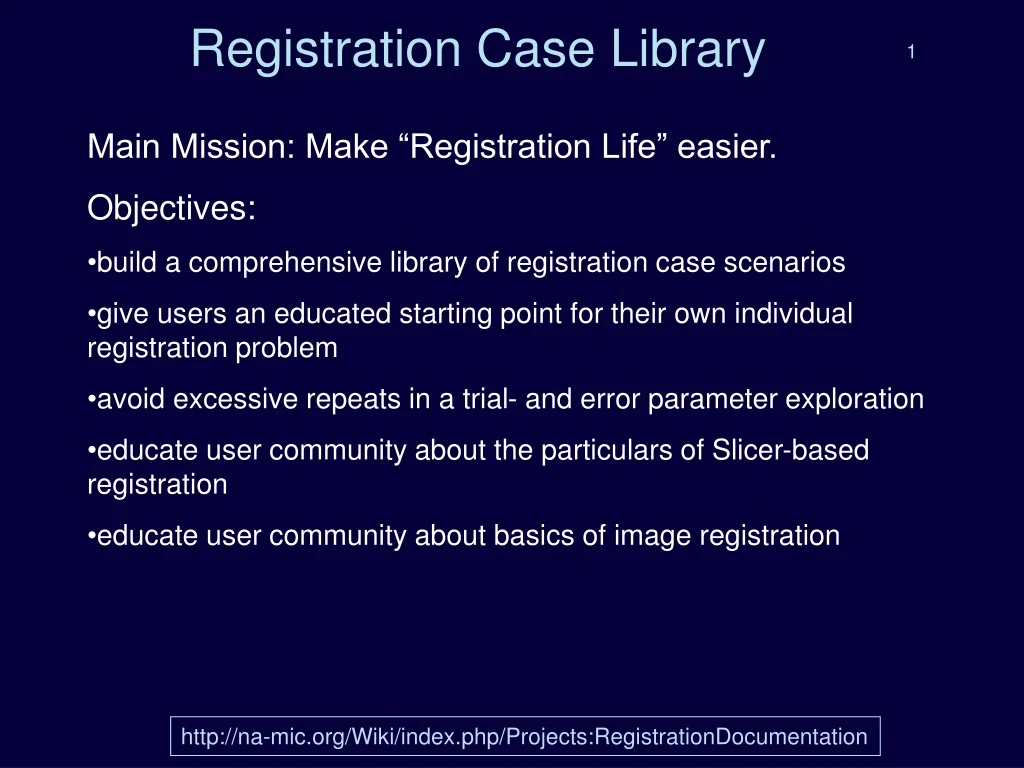 registration case library