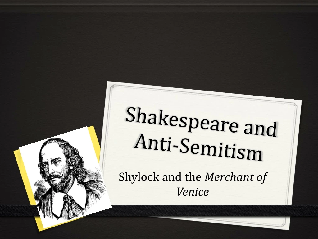 shakespeare and anti semitism