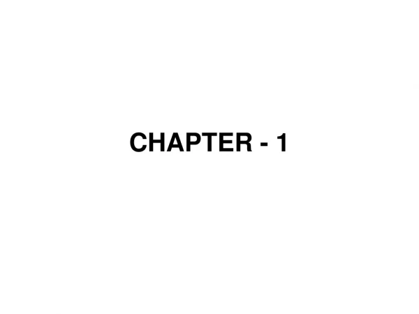 CHAPTER - 1
