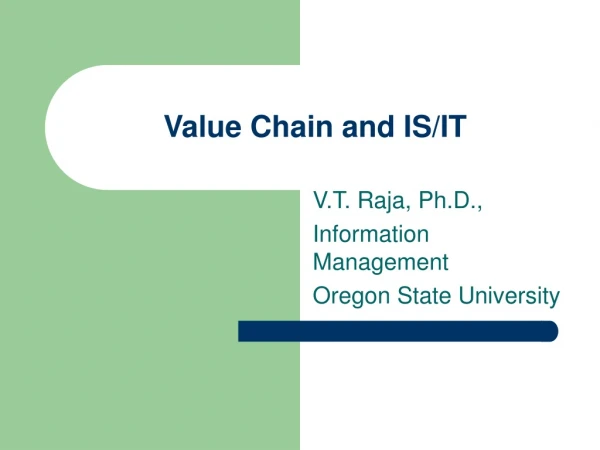 Value Chain and IS/IT