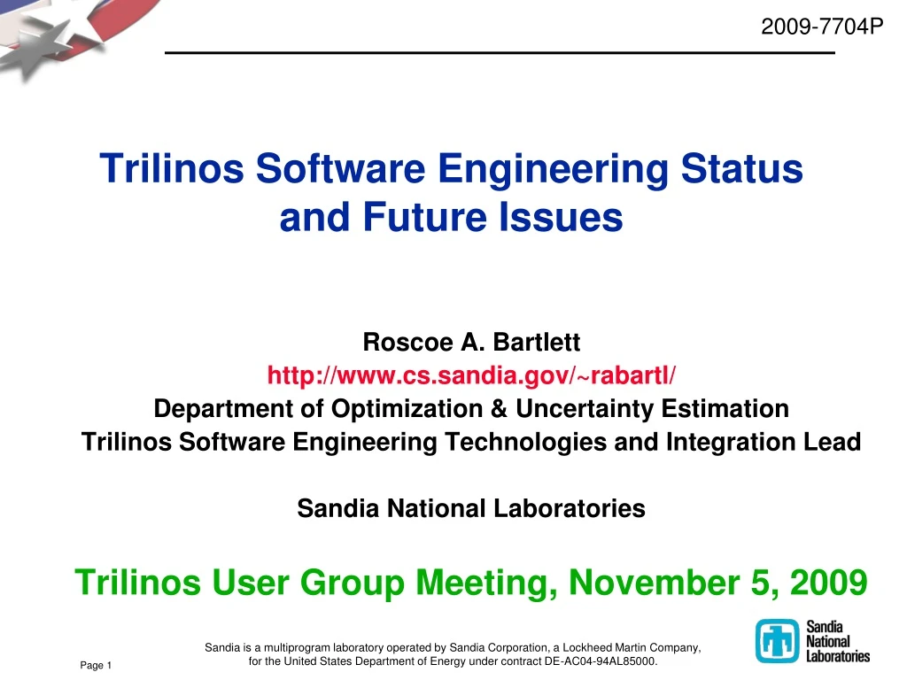 trilinos software engineering status and future issues