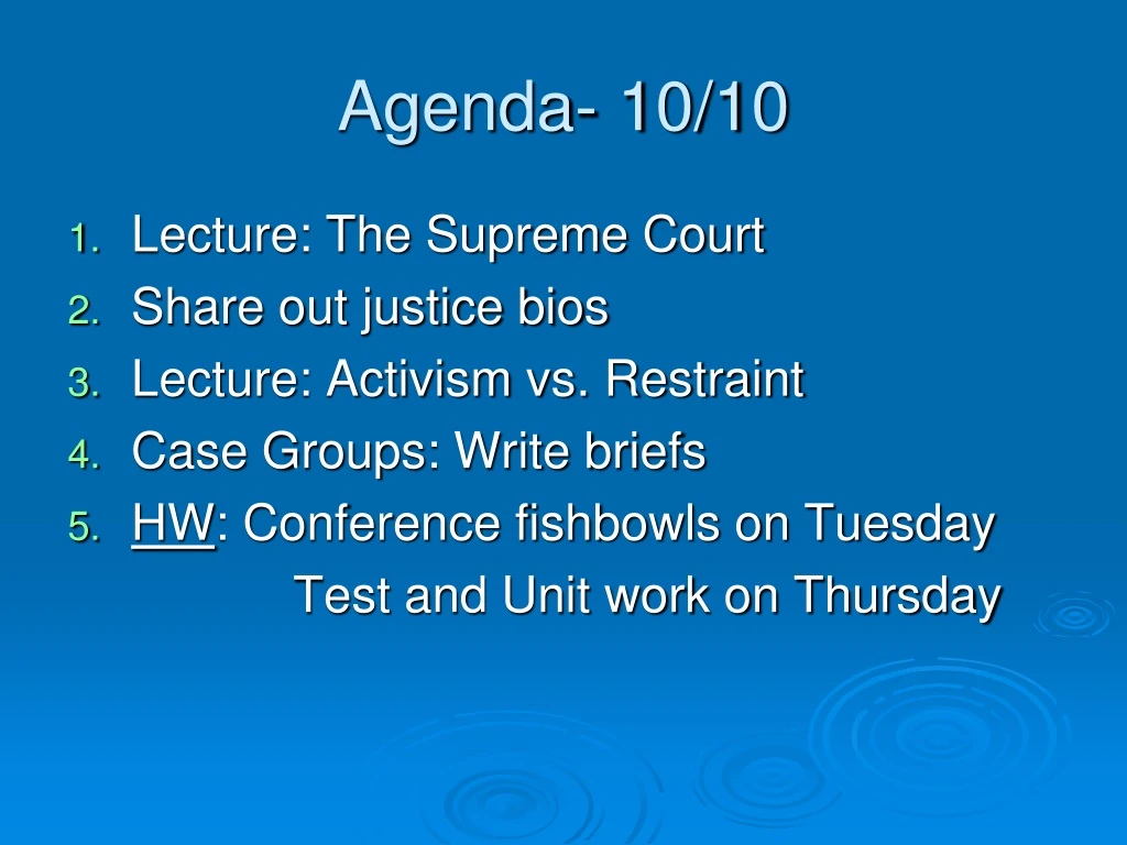 agenda 10 10