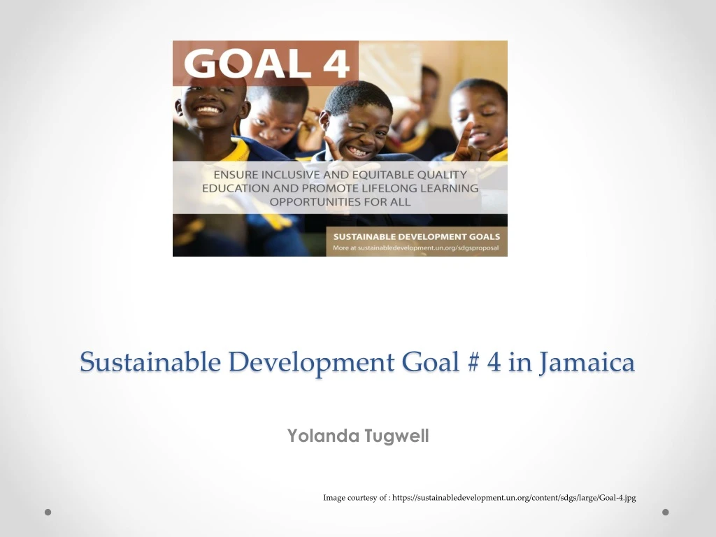 sustainable development goal 4 in jamaica