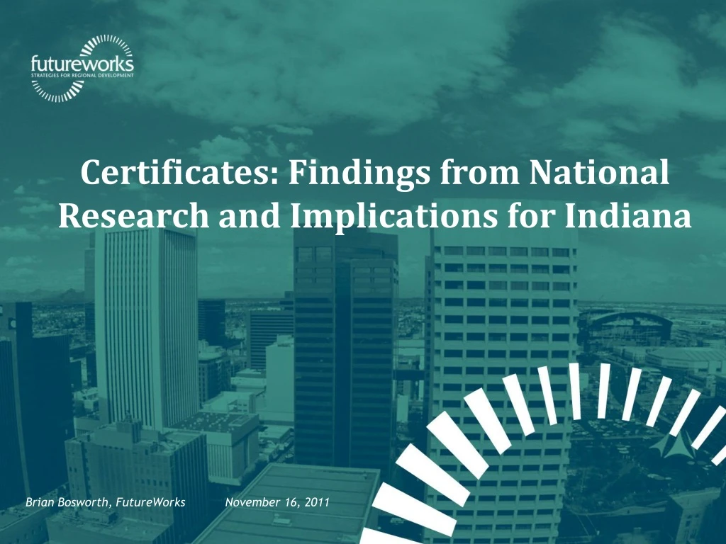 certificates findings from national research