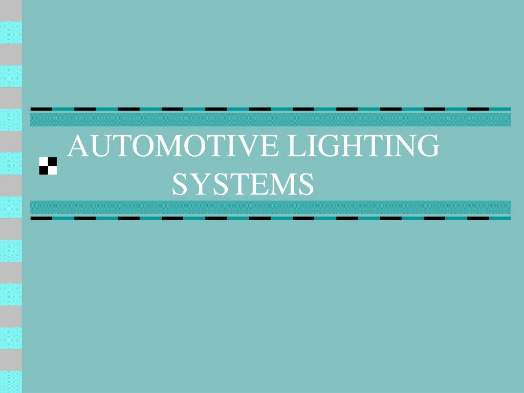 automotive lighting systems