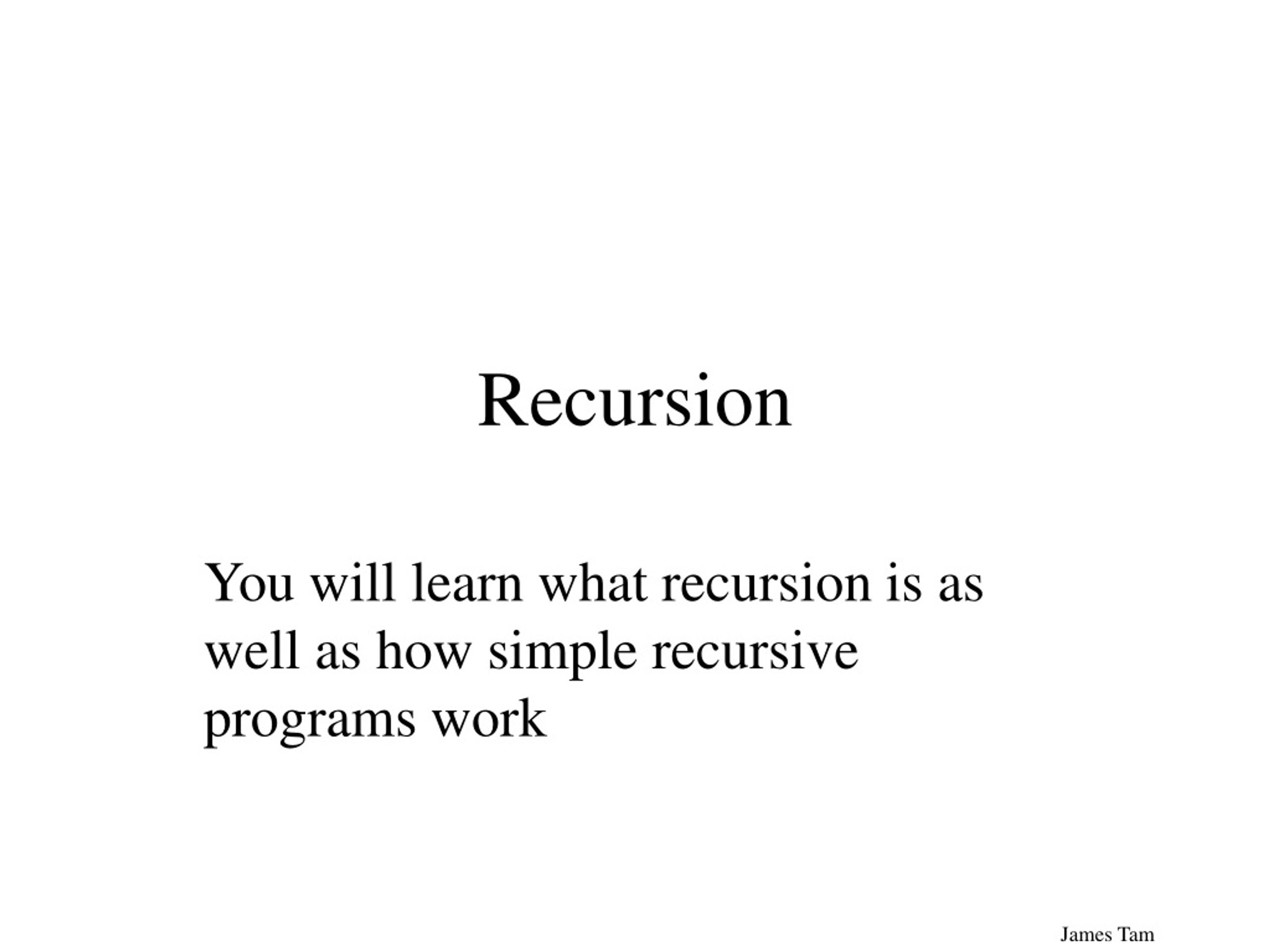 Recursion - slide 1