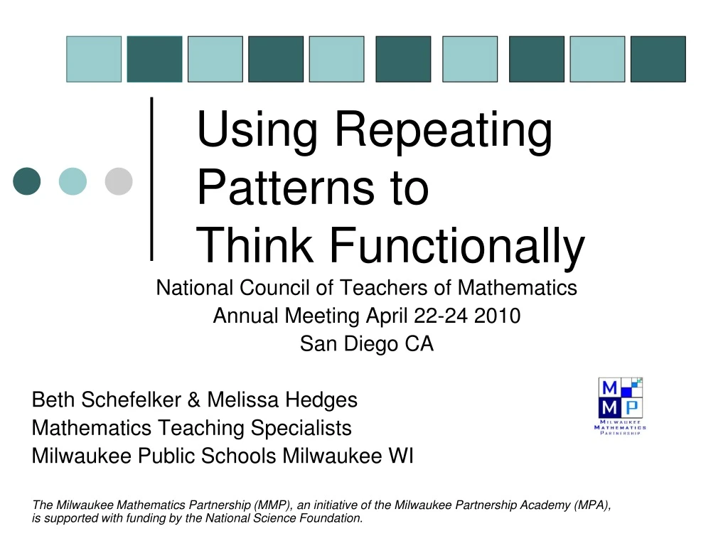 using repeating patterns to think functionally