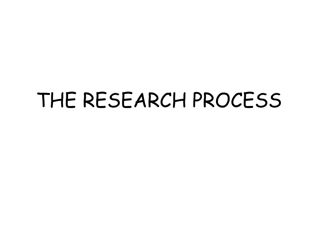 the research process