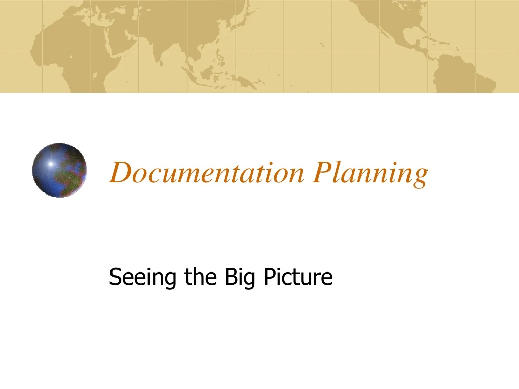 documentation planning