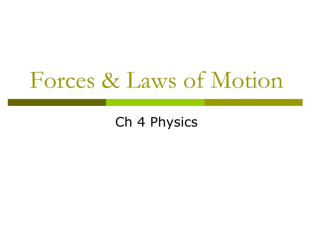 forces laws of motion
