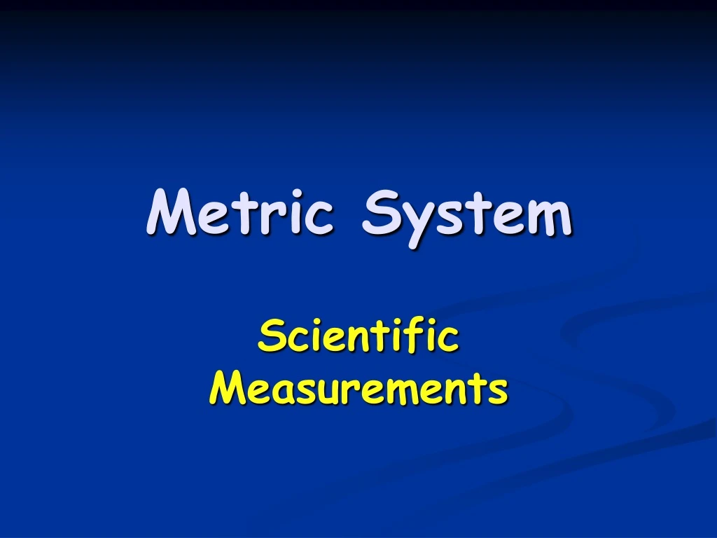 metric system