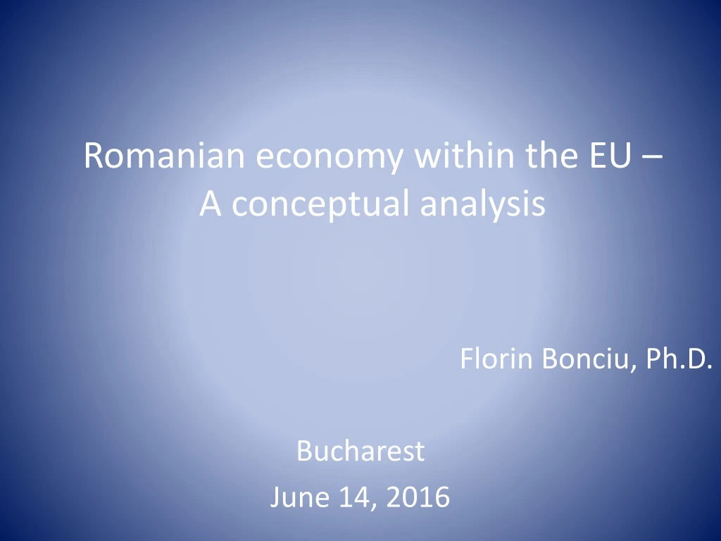 romanian economy within the eu a conceptual analysis