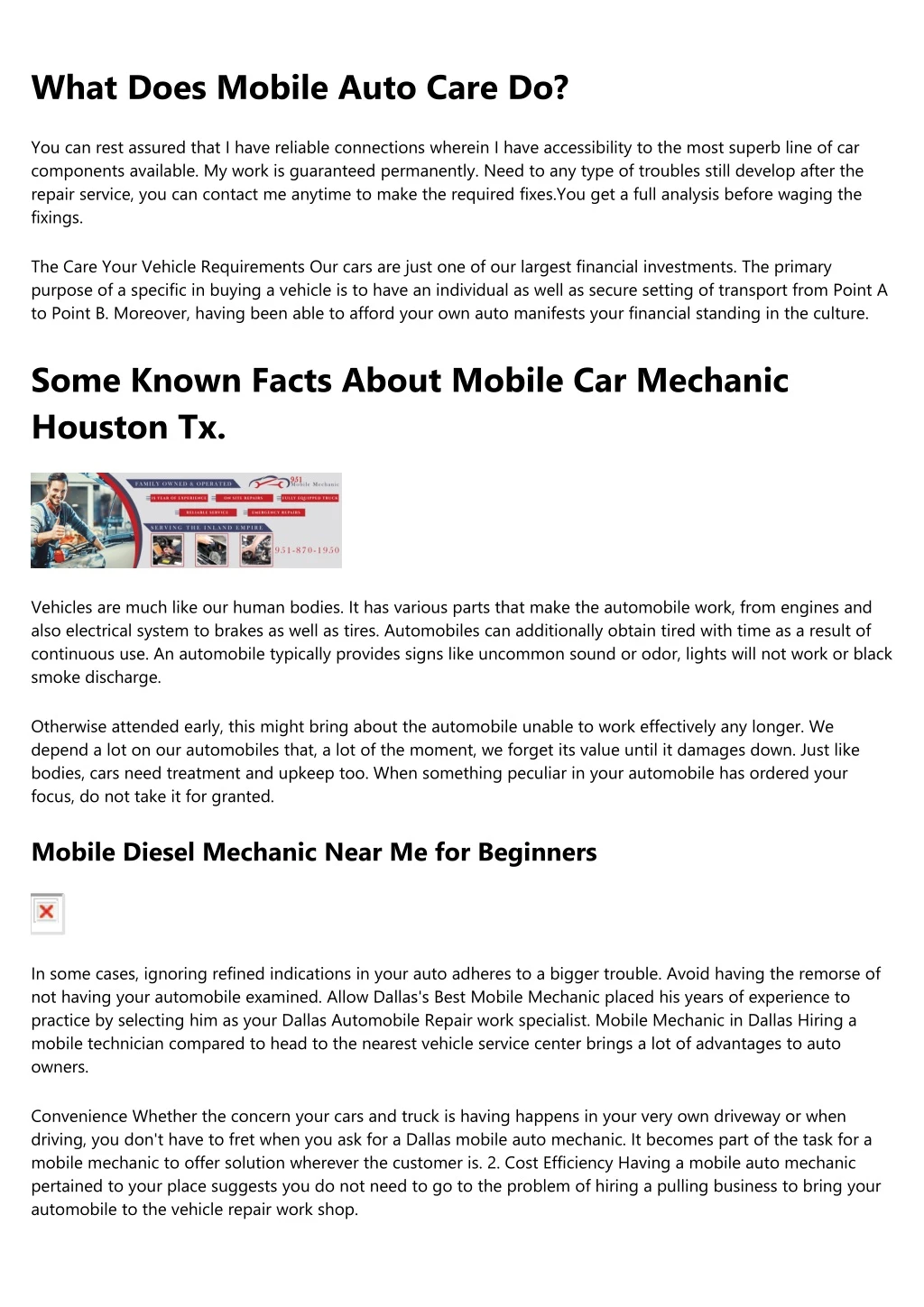 what does mobile auto care do