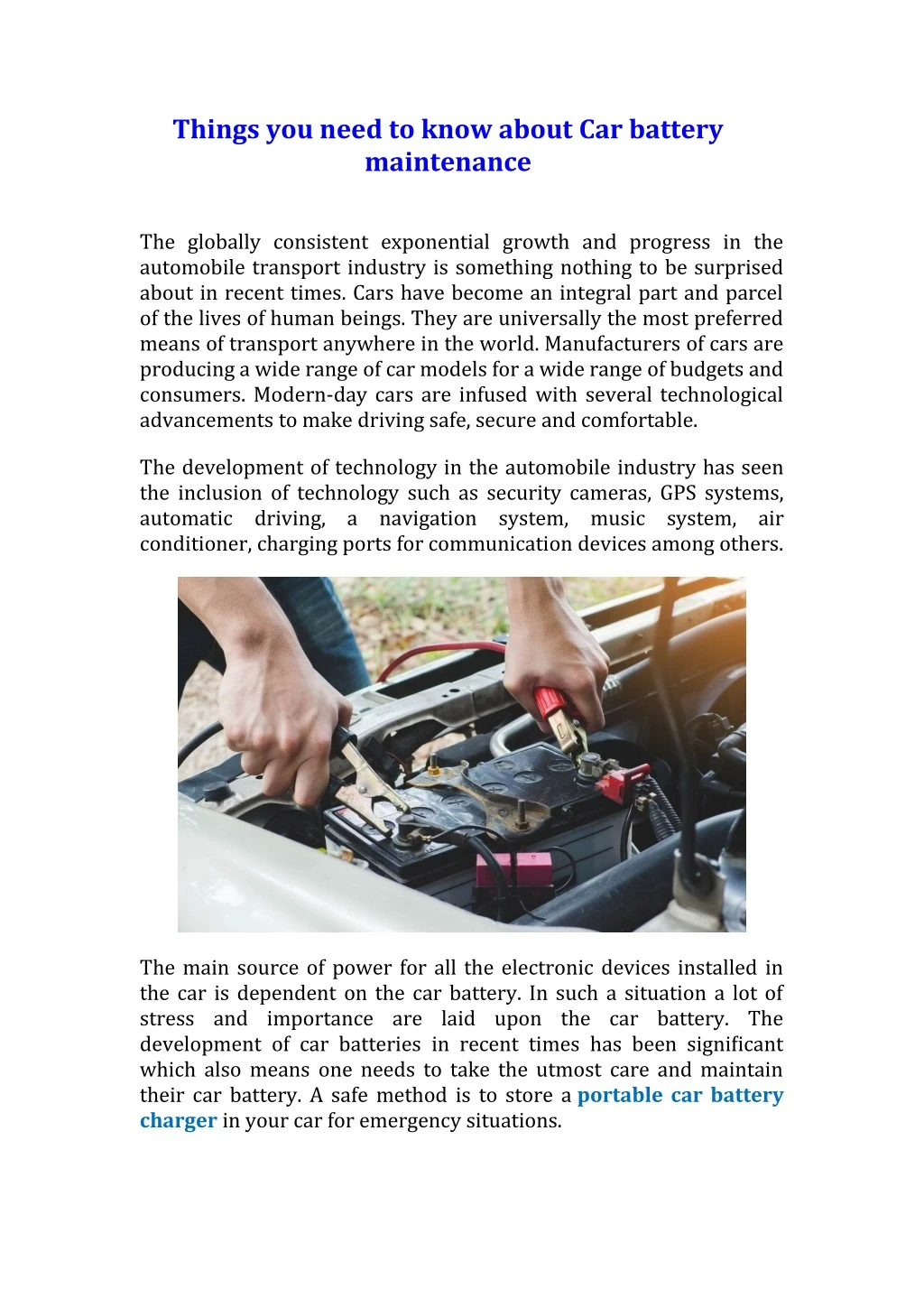 things you need to know about car battery