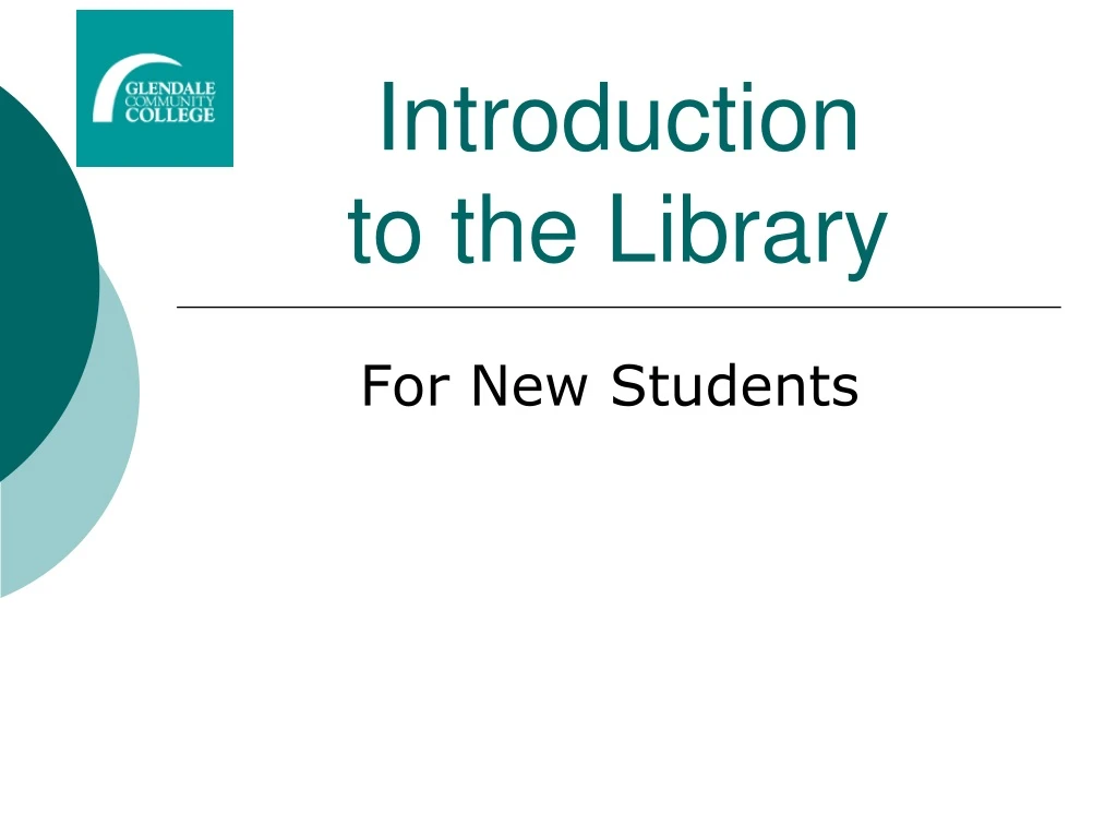 library assignment introduction