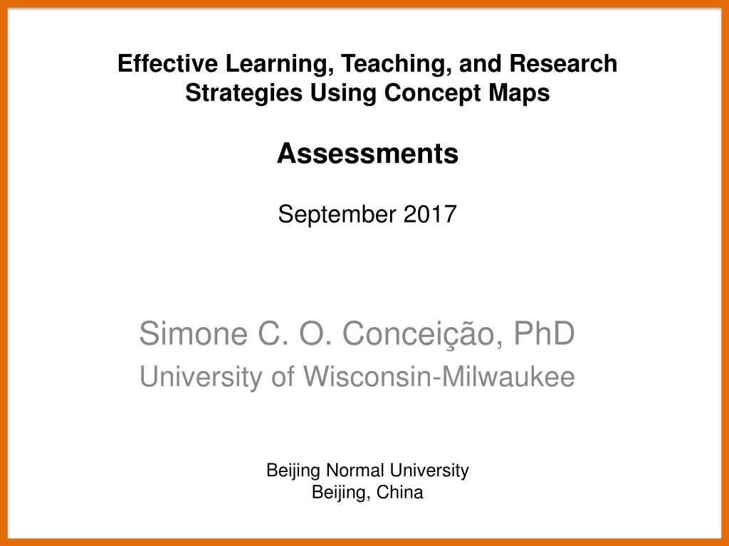 effective learning teaching and research strategies using concept maps assessments september 2017