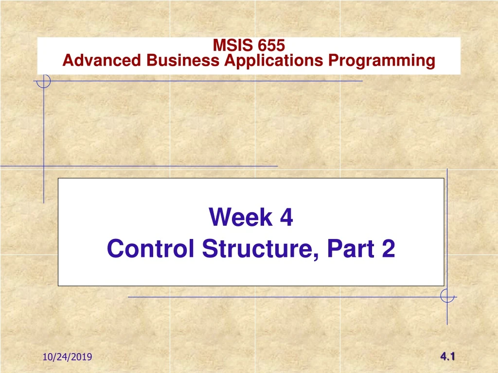 week 4 control structure part 2
