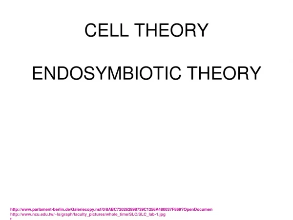 CELL THEORY ENDOSYMBIOTIC THEORY