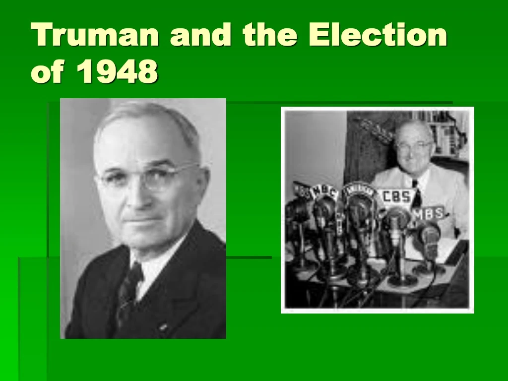 truman and the election of 1948